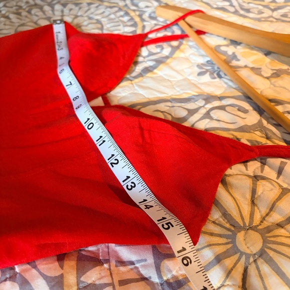 ASTR the Label Izzy Red Spagetti Strap Wide Leg Jumpsuit Romper, Medium - Picture 8 of 15